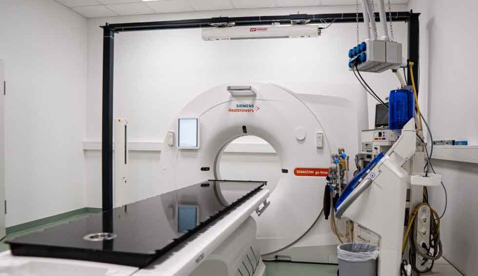 Blick in das Tumortherapiezentrum des Tiergesundheitszentrums Grußendorf
